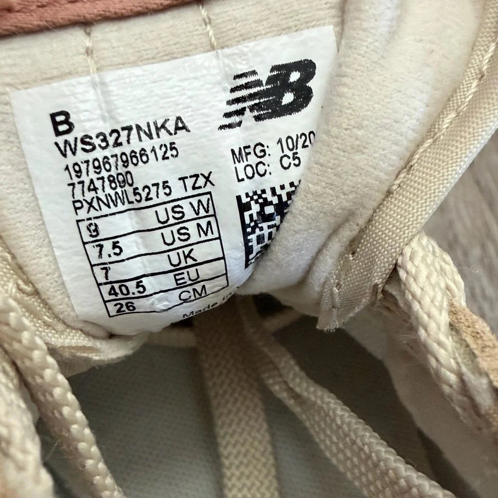New Balance 327 Retro Sneakers | Neutral Beige & Pink | Women’s 9 - Picture 7 of 7